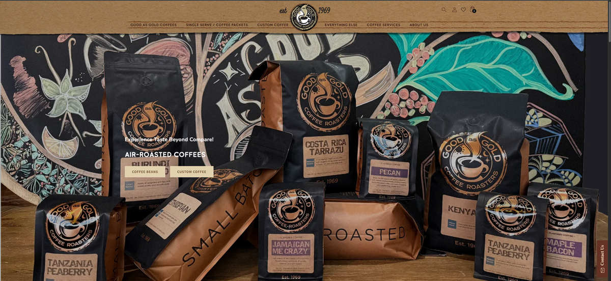 Good As Gold Coffee - USA, Shopify · Custom Theme Development