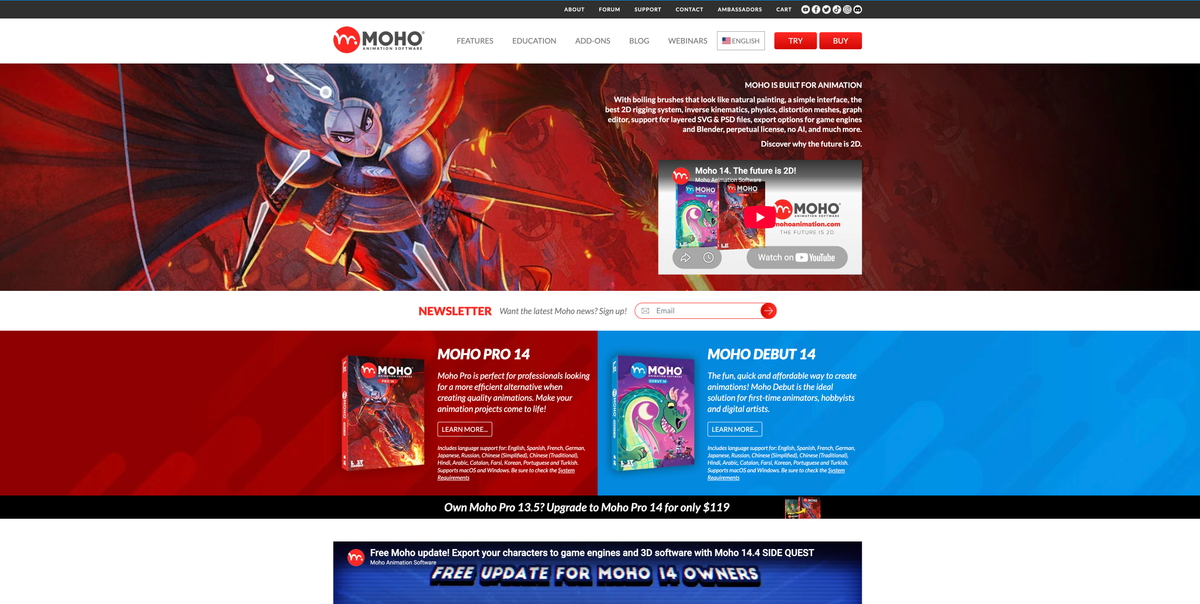 Moho Animation - USA, Shopify · Custom Theme & App