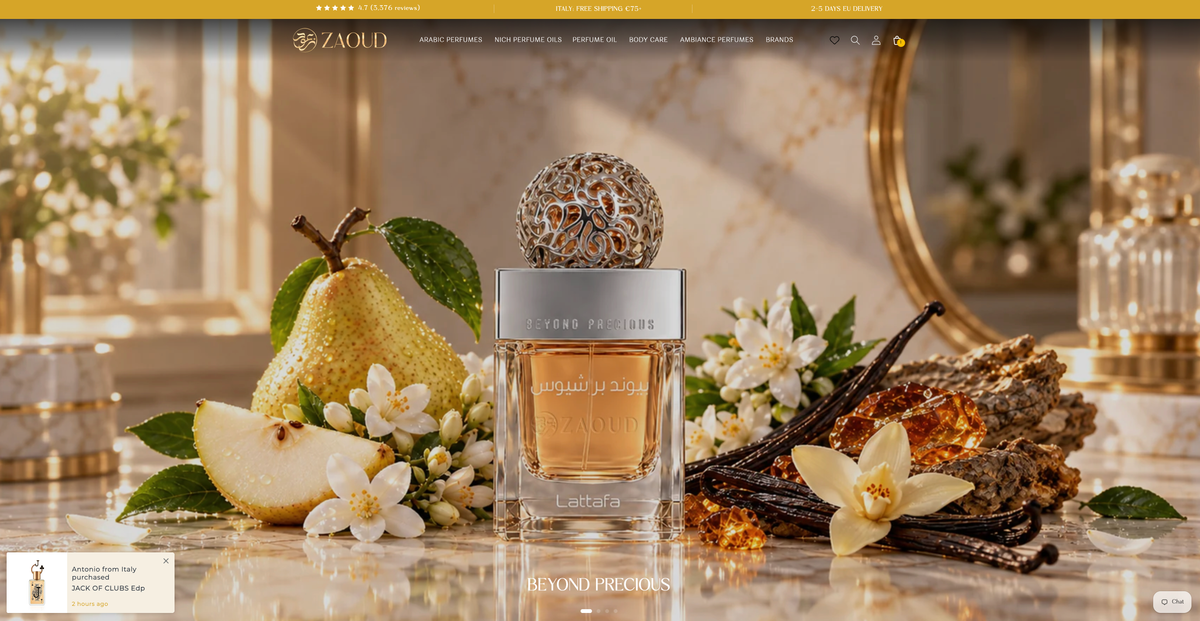 ZAOUD - Italy, Shopify · Custom Theme Development
